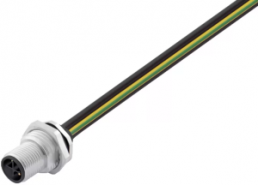 Sensor actuator cable, M12-flange plug, straight to open end, 2 pole + PE, 0.2 m, 16 A, 09 0687 121 03