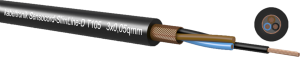 PVC control line Sensocord SlimLine-D T105 3 x 0.05 mm², shielded, black