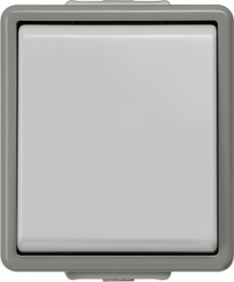 Surface mounted moist room pushbutton, gray, 250 V (AC), 10 A, IP44, 5TD4707