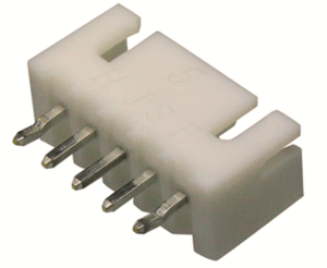 Pin header, 2 pole, pitch 2.5 mm, straight, white, B2B-XH-A (LF)(SN)