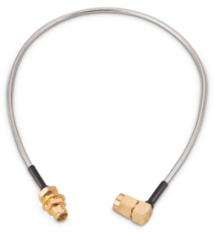 Coaxial cable, SMA plug (angled) to SMA jack (straight), 50 Ω, 0.085" CONFORMABLE, grommet black, 304.8 mm, 65503603230508