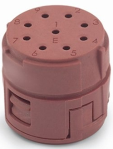 Socket contact insert, 9 pole, solder connection, straight, 73002731