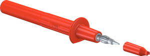 Test probe, socket 4 mm, rigid, 1 kV, red, 66.9112-22