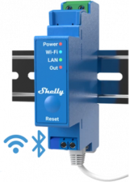 Relay, with scripting function, 2 Form A (N/O), 16 A, 240 V (AC), SHELLY_PRO_1