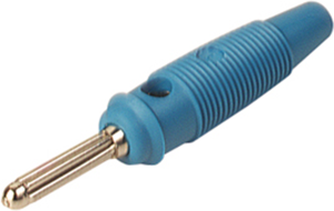 4 mm plug, screw connection, 1.5 mm², CAT O, blue, BUELA 20 K BL