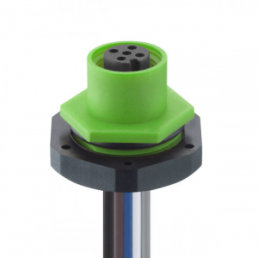 Sensor actuator cable, M12-flange socket, straight to open end, 4 pole, 0.5 m, PVC, green, 4 A, 1220 04 T20CW105 0,5M