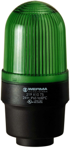LED permanent light, Ø 58 mm, green, 230 VAC, IP65
