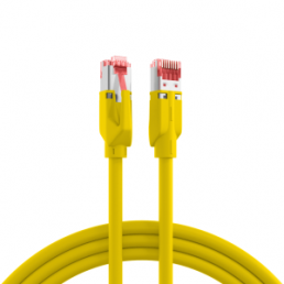 Patch cable, RJ45 plug, straight to RJ45 plug, straight, Cat 6A, S/FTP, LSZH, 15 m, yellow