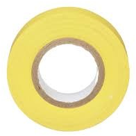 Insulation tape, 19.05 x 0.18 mm, PVC, yellow, 20.12 m, ST17-075-66YL
