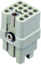 Socket insert, H-A 3, 12 pole, unequipped, crimp connection, T2080122201-000