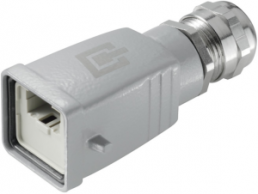Plug housing for RJ45 connector, silver, 1962540000