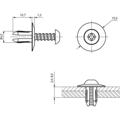 072.84.630 Ettinger Rivets, Dowels Image 2