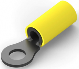 Insulated ring cable lug, 2.62-6.64 mm², AWG 12 to 10, 5 mm, yellow
