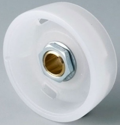Rotary knob, 6.35 mm, polycarbonate, transparent, Ø 33 mm, H 14 mm, B8233631