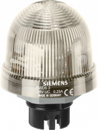 Integrated signal lamp, continuous light, with integrated LED, clear, 24 V AC/DC