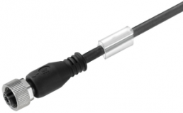 Sensor actuator cable, M12-cable socket, straight to open end, 8 pole, 3 m, PUR, black, 2 A, 1865870300