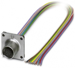 Sensor actuator cable, M12-flange socket, straight to open end, 12 pole, 0.5 m, 1.5 A, 1441590