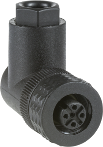 Socket, M12, 4 pole, screw connection, angled, XZCC12FCP40B
