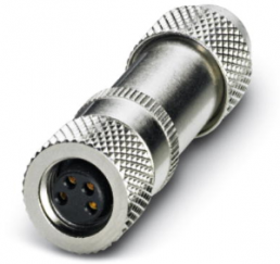 Socket, M8, 4 pole, solder connection, screw locking, straight, 1506930