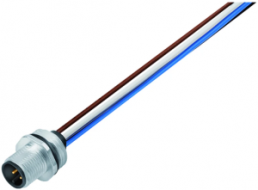 Sensor actuator cable, M12-flange plug, straight to open end, 4 pole, 0.2 m, 8 A, 76 0231 0015 00004-0200