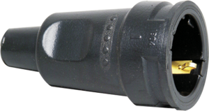 Schuko-style rubber coupling
