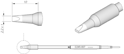 C245807 JBC Soldering tips, desoldering tips and hot air nozzles