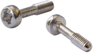 Collar screw for front panel or subrack installation