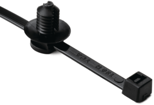Cable tie with plug-in foot, polyamide, (L x W) 305 x 4.7 mm, bundle-Ø 5 to 75 mm, black, -40 to 105 °C