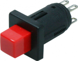 Pushbutton, 2 pole, red, unlit , 0.2 A/60 V, IP40, 0041.8842.3307