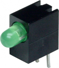 LED signal light, green, 40 mcd, pitch 2.54 mm, LED number: 1