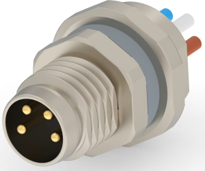 Circular connector, 4 pole, screw locking, straight, T4070014041-001