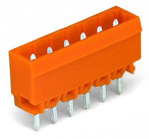 Pin header, 16 pole, pitch 5.08 mm, straight, orange, 231-346/001-000