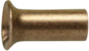 Tubular rivet, to DIN 7340, L 2.2, D 1.2 mm, copper, countersunk head, 19.98.021