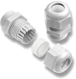 Cable gland, PG7, 15 mm, Clamping range 3 to 6.5 mm, IP67, gray, 1909760000