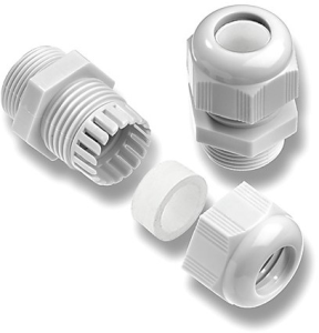 Cable gland, M25, 33 mm, Clamping range 13 to 18 mm, IP67, gray, 1909710000