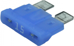 Automotive flat fuse, 15 A, 32 V, blue, (L x W x H) 19.1 x 5.1 x 18.8 mm, 0287015.PXCN