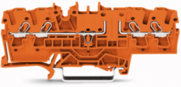 4-wire feed-through terminal, spring-clamp connection, 0.25-2.5 mm², 1 pole, 16 A, 6 kV, orange, 2002-1802