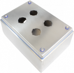 Stainless steel push button enclosure, (L x W x H) 177.29 x 115.06 x 252.47 mm, metal, IP69/IP69K, HYPB4SS