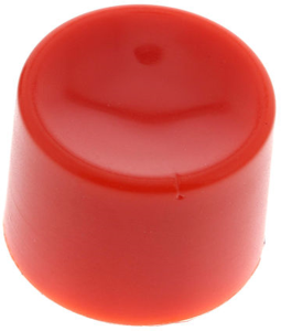 Snap-on lever cap, round, Ø 10 mm, (H) 7.5 mm, red, for pushbutton switch, U486