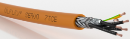 TPE servo line ÖLFLEX SERVO 7TCE 4 G 1.5 mm², AWG 16, shielded, orange