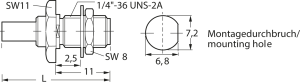 SMA socket 50 Ω, RG-223/U, RG-400/U, RG-142B/U, solder/crimp connection, straight, 100027648