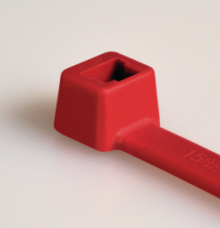 Cable tie internally serrated, polyamide, (L x W) 390 x 4.7 mm, bundle-Ø 1.5 to 110 mm, red, -40 to 85 °C