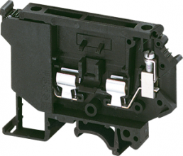 Fuse disconnect terminal block, 0.2-4.0 mm², black, screw connection, 6 A