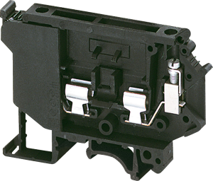 Fuse disconnect terminal block, 0.2-4.0 mm², black, screw connection, 6 A