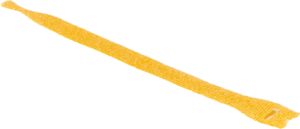 Cable tie with Velcro tape, releasable, polyamide, polypropylene, (L x W) 200 x 12.5 mm, bundle-Ø 60 mm, yellow, -40 to 85 °C