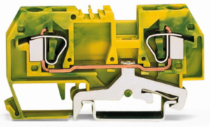 2-wire protective earth terminal, spring-clamp connection, 0.2-6.0 mm², 1 pole, 41 A, 6 kV, yellow/green, 282-907