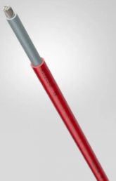 Copolymer-photovoltaic cable, halogen free, H1Z2Z2-K, 10 mm², red, outer Ø 7.1 mm