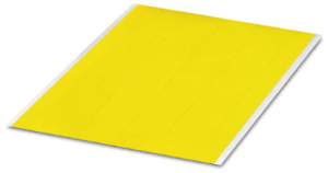 Polyester Label, (L x W) 38 x 11 mm, yellow, Sheet with 88 pcs