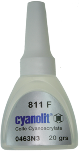 Cyanoacrylate adhesive 20 g bottle, Panacol CYANOLIT CRISTAL 811 F 20G