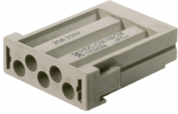 Socket contact insert, 5 pole, unequipped, crimp connection, with PE contact, 1758390000